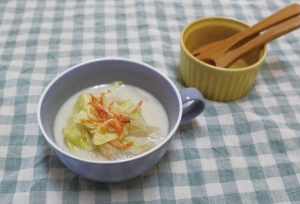 桜海老と春キャベツのスープ