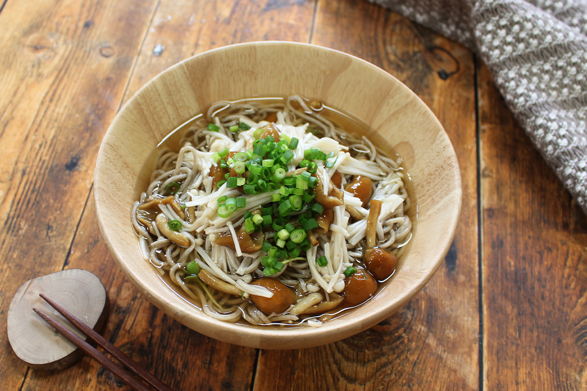 きのこ冷やし蕎麦