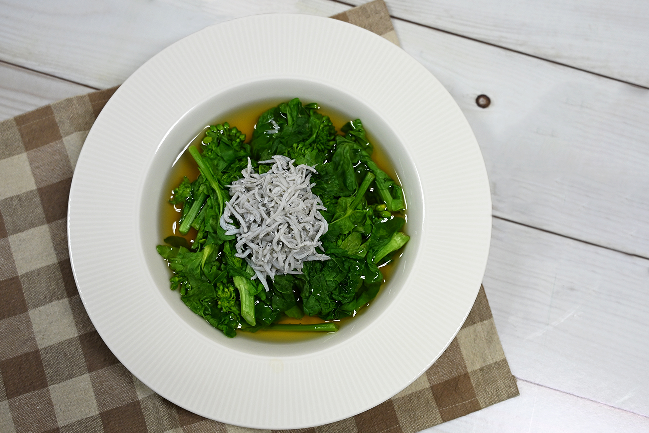 菜の花としらすのスープ